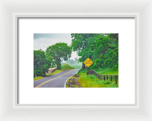 Slow Trucks - Nature California Landscape - Framed Print