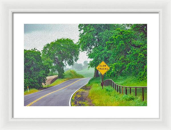 Slow Trucks - Nature California Landscape - Framed Print