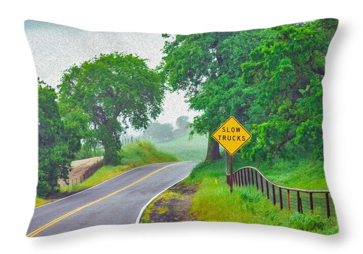 Slow Trucks - Nature California Landscape - Throw Pillow