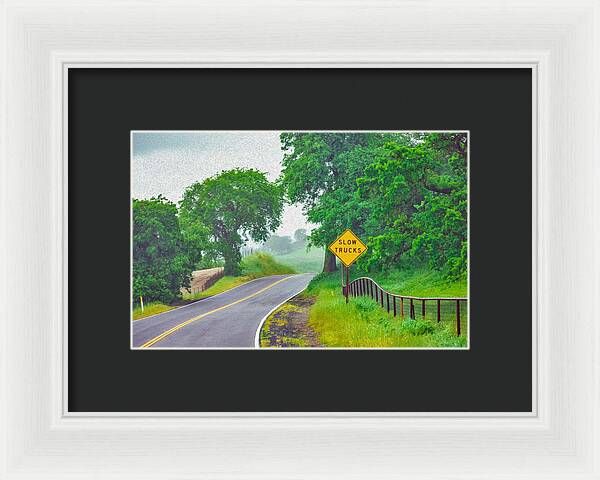 Slow Trucks - Nature California Landscape - Framed Print