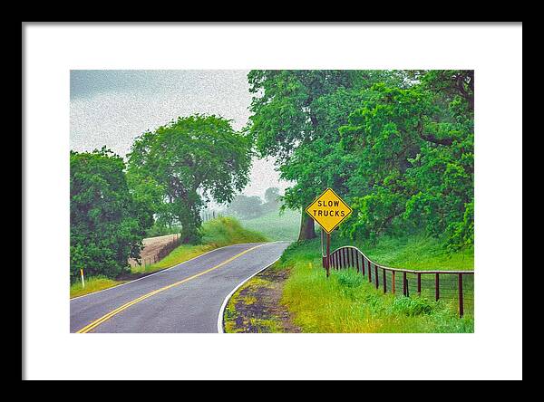 Slow Trucks - Nature California Landscape - Framed Print