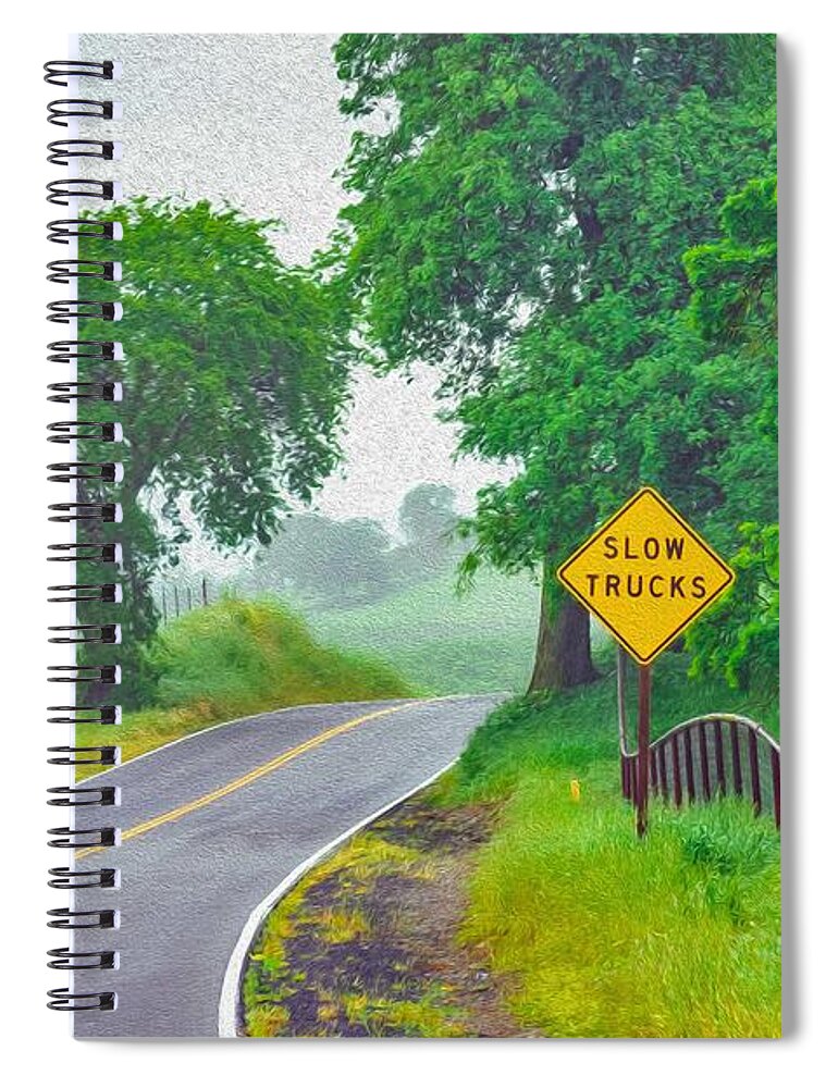 Slow Trucks - Nature California Landscape - Spiral Notebook