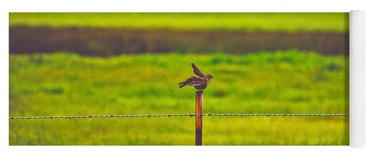 Small Bird Ready for take off Landscape - Yoga Mat