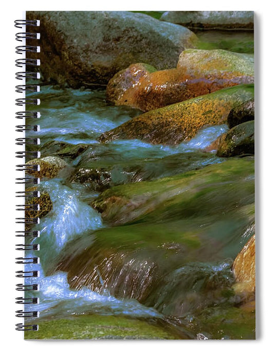 Smooth Paint Rushing Waters - Spiral Notebook