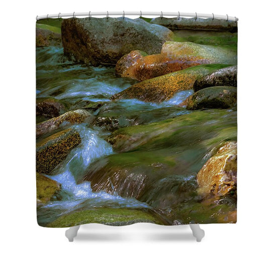 Smooth Paint Rushing Waters - Shower Curtain