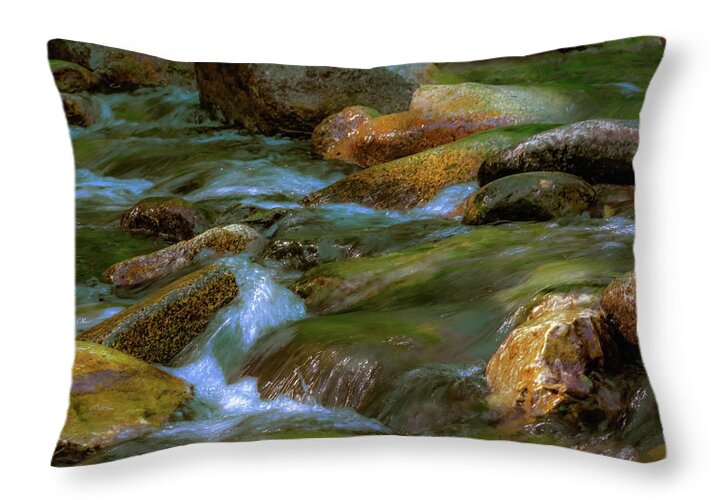 Smooth Paint Rushing Waters - Throw Pillow