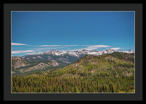 Snowy Yosemite Landscape Scene - Framed Print