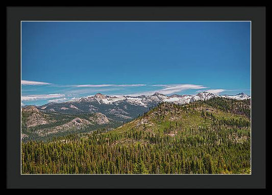 Snowy Yosemite Landscape Scene - Framed Print