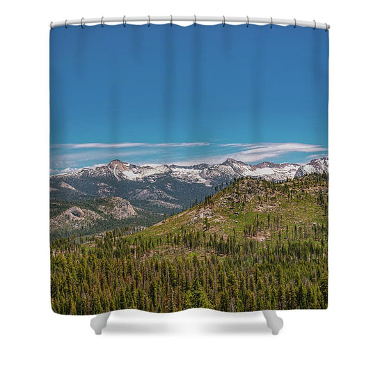 Snowy Yosemite Landscape Scene - Shower Curtain