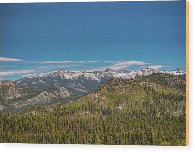 Snowy Yosemite Landscape Scene - Wood Print