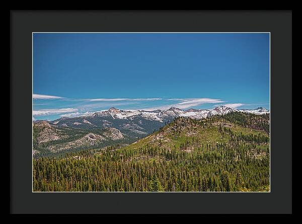 Snowy Yosemite Landscape Scene - Framed Print