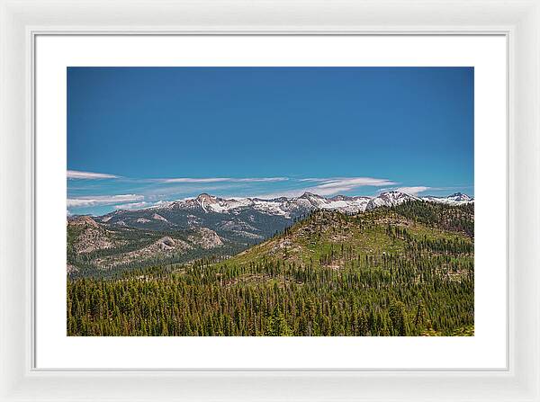 Snowy Yosemite Landscape Scene - Framed Print