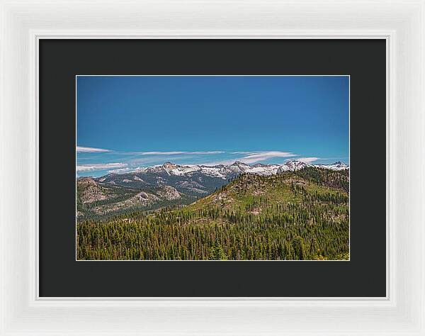 Snowy Yosemite Landscape Scene - Framed Print