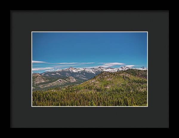Snowy Yosemite Landscape Scene - Framed Print
