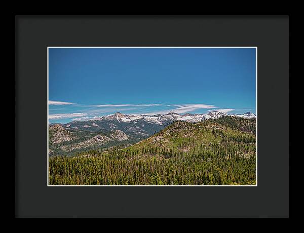 Snowy Yosemite Landscape Scene - Framed Print