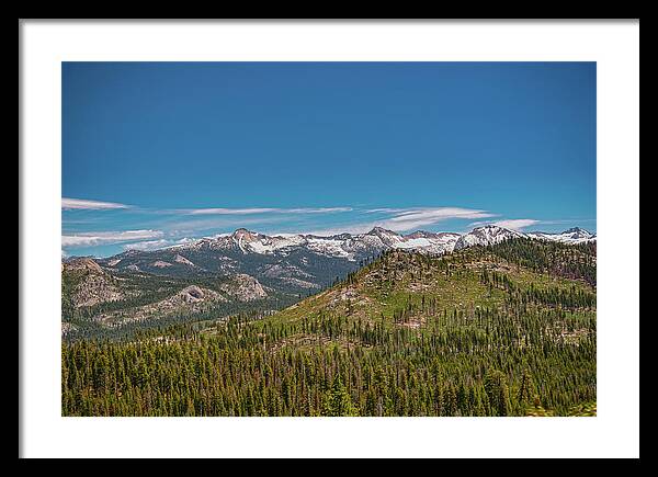 Snowy Yosemite Landscape Scene - Framed Print