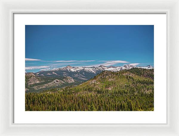 Snowy Yosemite Landscape Scene - Framed Print
