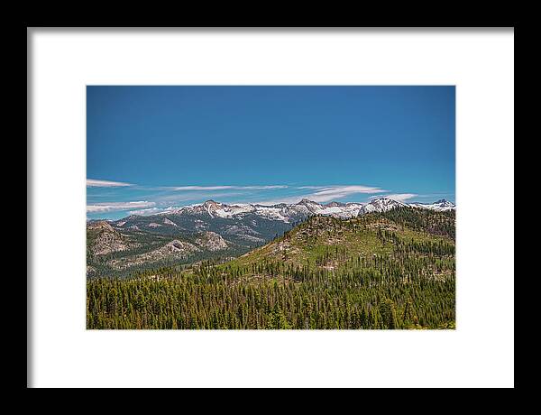 Snowy Yosemite Landscape Scene - Framed Print