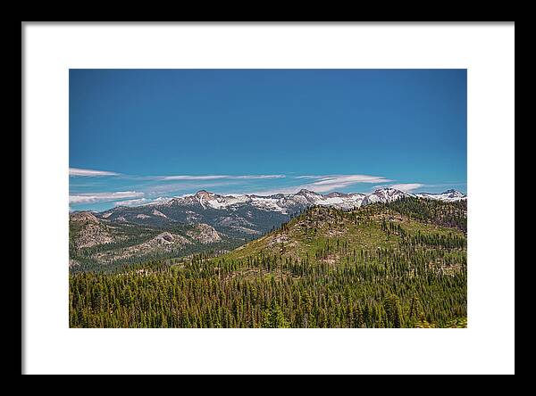 Snowy Yosemite Landscape Scene - Framed Print