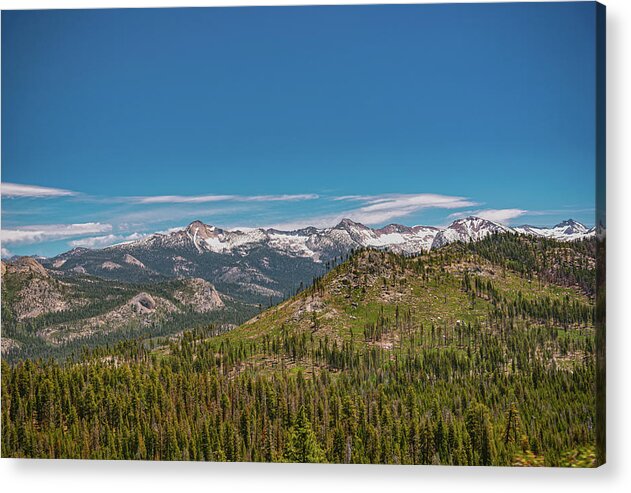 Snowy Yosemite Landscape Scene - Acrylic Print
