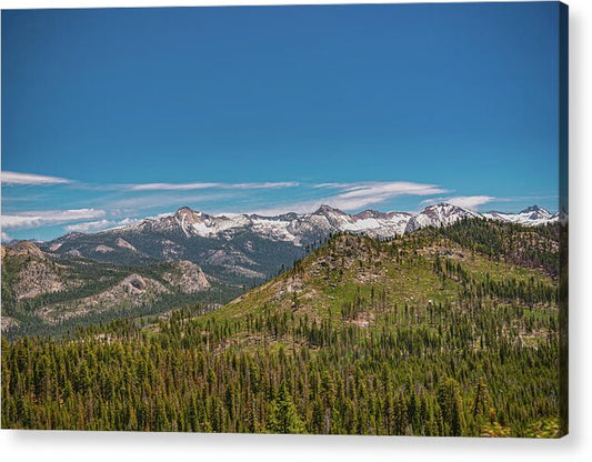 Snowy Yosemite Landscape Scene - Acrylic Print