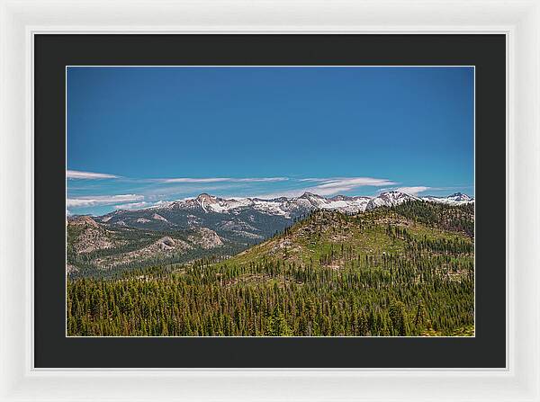 Snowy Yosemite Landscape Scene - Framed Print