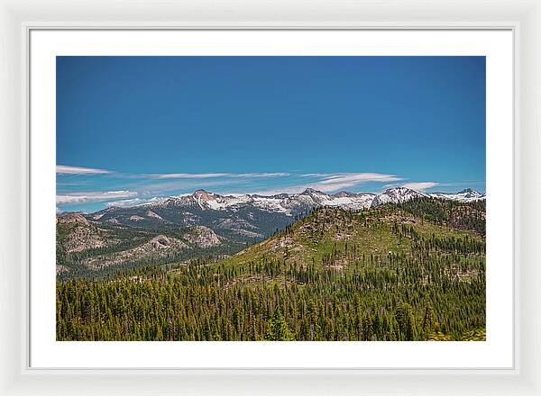 Snowy Yosemite Landscape Scene - Framed Print