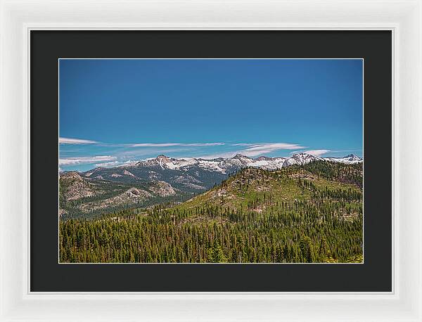 Snowy Yosemite Landscape Scene - Framed Print