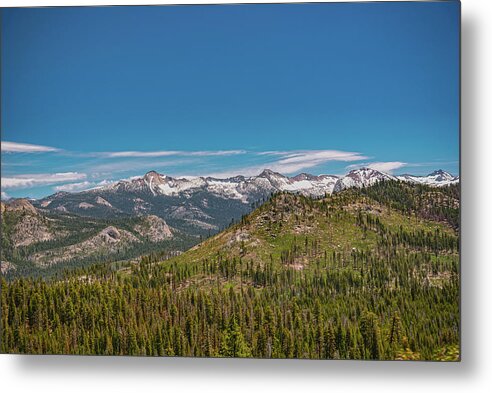 Snowy Yosemite Landscape Scene - Metal Print