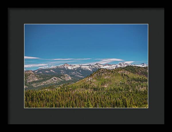 Snowy Yosemite Landscape Scene - Framed Print