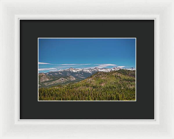 Snowy Yosemite Landscape Scene - Framed Print