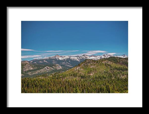 Snowy Yosemite Landscape Scene - Framed Print