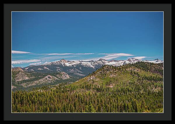 Snowy Yosemite Landscape Scene - Framed Print