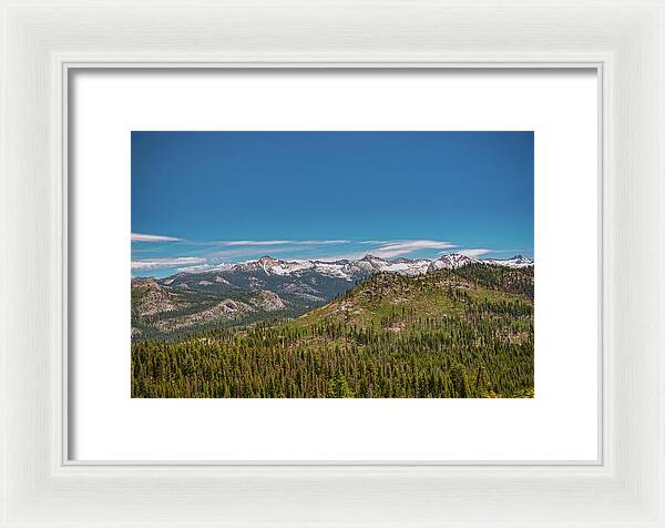 Snowy Yosemite Landscape Scene - Framed Print