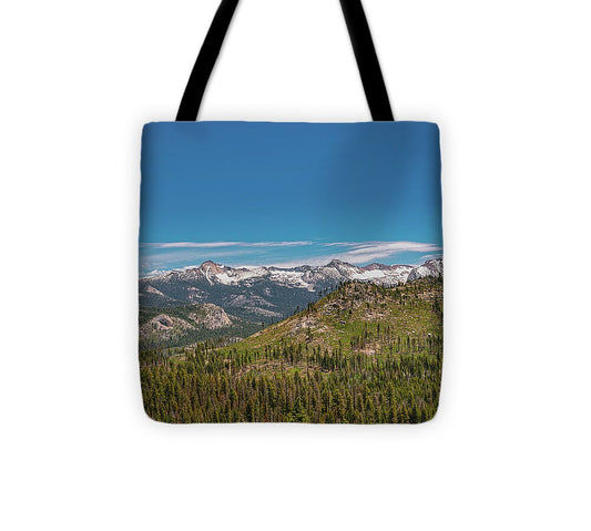Snowy Yosemite Landscape Scene - Tote Bag