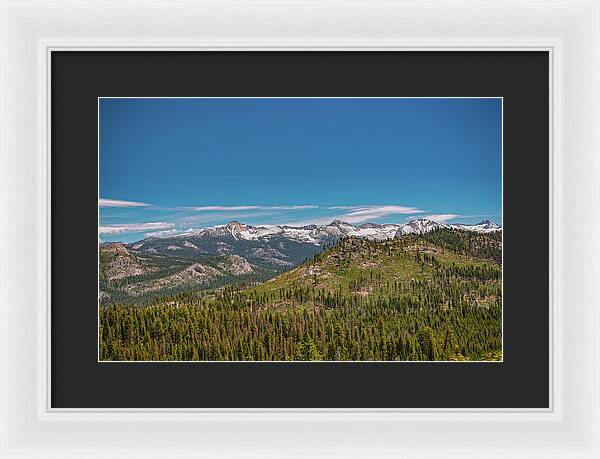 Snowy Yosemite Landscape Scene - Framed Print