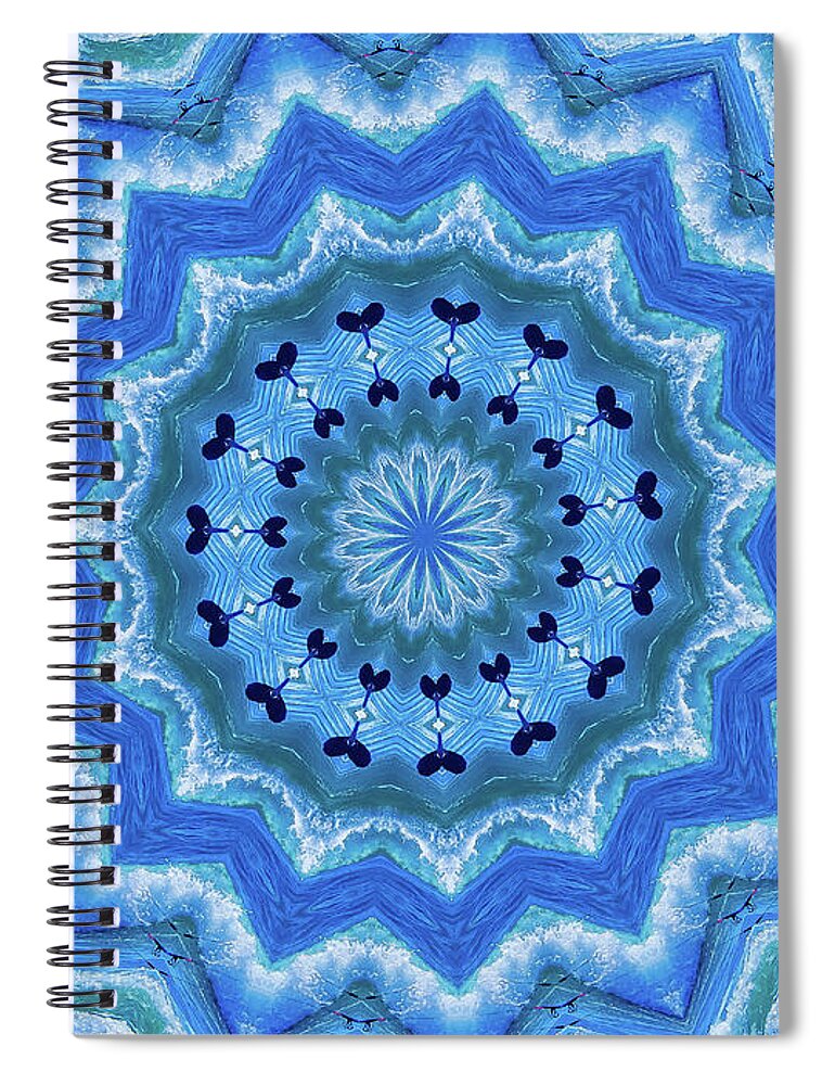 Soft colors hearts mandala - Spiral Notebook