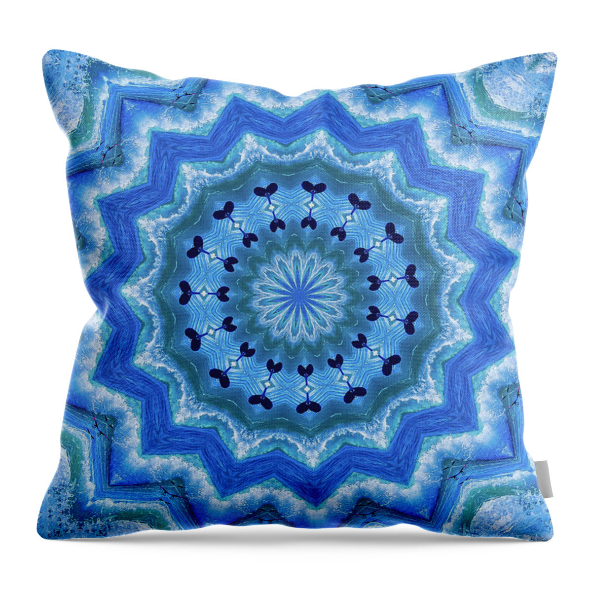 Soft colors hearts mandala - Throw Pillow
