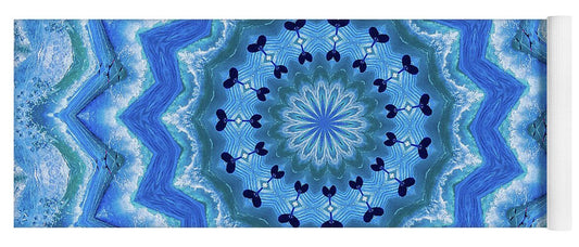 Soft colors hearts mandala - Yoga Mat