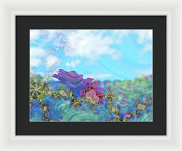 Soft Design Of a Flower Garden - Framed Print