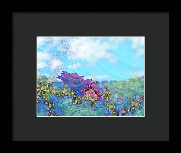 Soft Design Of a Flower Garden - Framed Print
