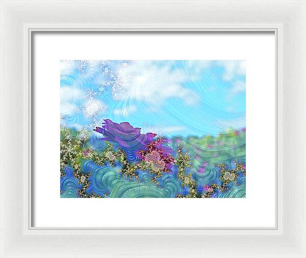 Soft Design Of a Flower Garden - Framed Print