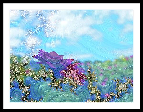Soft Design Of a Flower Garden - Framed Print