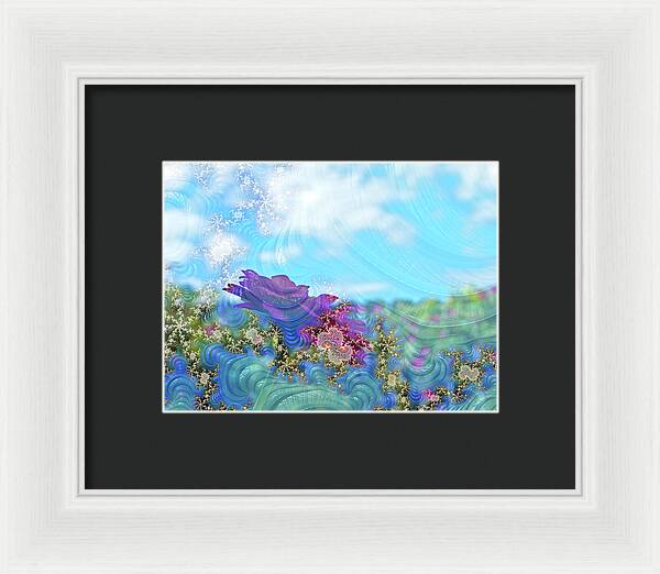 Soft Design Of a Flower Garden - Framed Print
