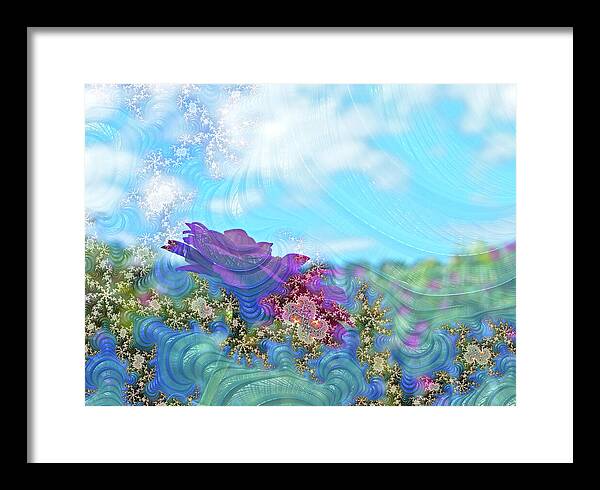 Soft Design Of a Flower Garden - Framed Print