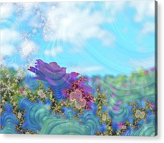 Soft Design Of a Flower Garden - Acrylic Print