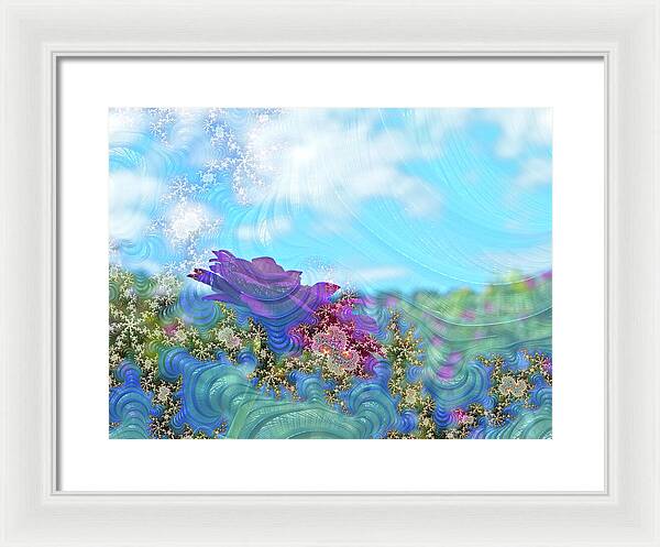 Soft Design Of a Flower Garden - Framed Print