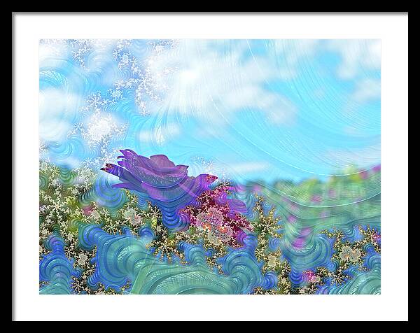Soft Design Of a Flower Garden - Framed Print