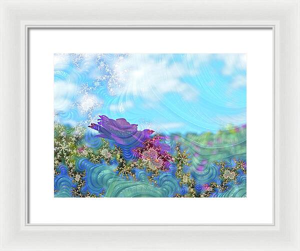 Soft Design Of a Flower Garden - Framed Print