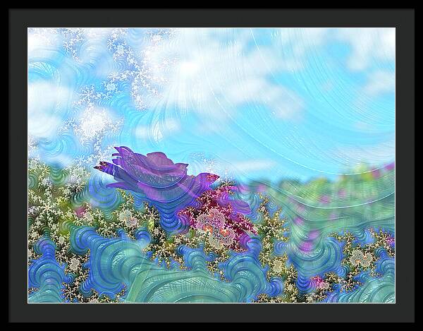 Soft Design Of a Flower Garden - Framed Print